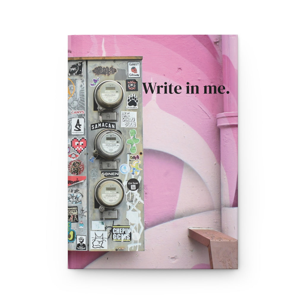 Copy of Pink Street Art Journal – "Write in me." Hardcover Notebook for Creative Journaling